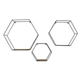 Set Of 3 Hexagonal Wall Shelves