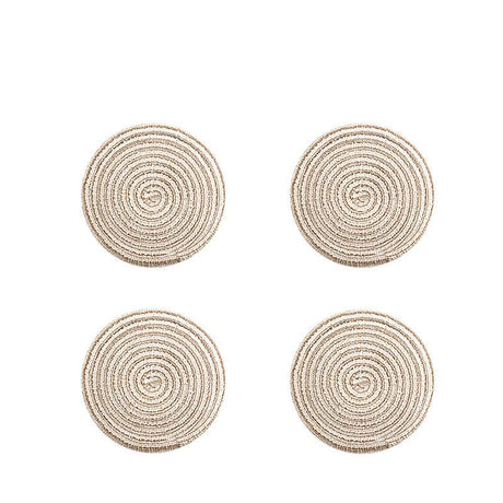 Round Braided Woven Placemats, Set of 4 Pieces | Weilai Concept