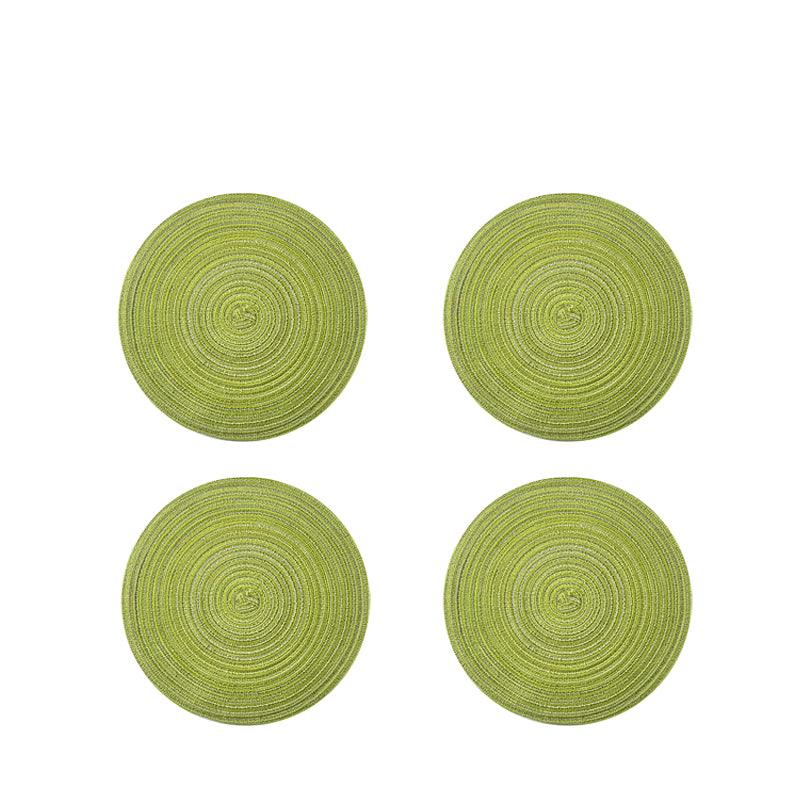 Round Braided Woven Placemats, Set of 4 Pieces | Weilai Concept