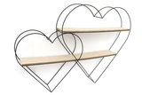 Double Heart Wall Shelf 83cm