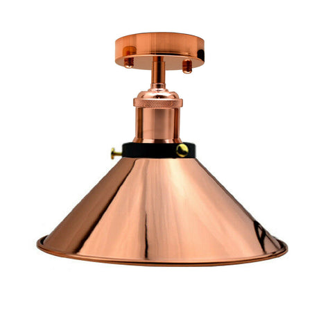 Vintage Industrial Ceiling Lights Retro Pendant Rose Gold Shade Sconce Lamp~2600-0