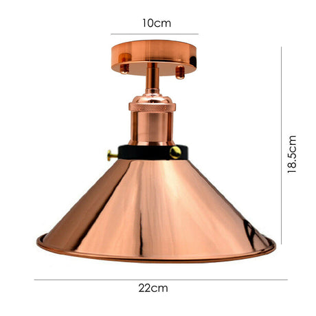 Vintage Industrial Ceiling Lights Retro Pendant Rose Gold Shade Sconce Lamp~2600-1