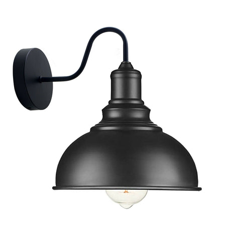 Wall Light with Switch Indoor Wall Industrial Vintage Wall Lamp with Plug Swing Arm Rotating E27 Black~1852-0