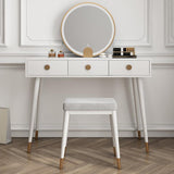 Aditya Dressing Table With LED Mirror And Stool | Weilai Concept