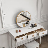 Aditya Dressing Table With LED Mirror And Stool | Weilai Concept