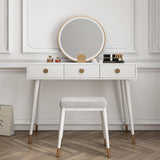 Aditya Dressing Table With LED Mirror And Stool | Weilai Concept