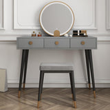 Aditya Dressing Table With LED Mirror And Stool | Weilai Concept