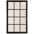 Black Wooden Window Mirror (WH)-0