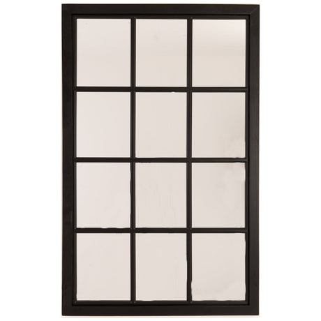 Black Wooden Window Mirror (WH)-0