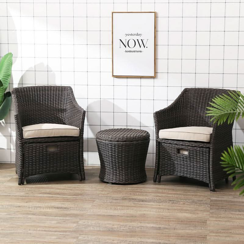 Bosco Rattan Garden Armchair And Ottoman, Indoor/ Outdoor Furniture | Weilai Concept