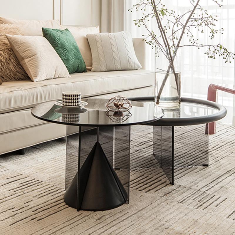 Cameron Nesting Coffee Table Set, Black | Weilai Concept