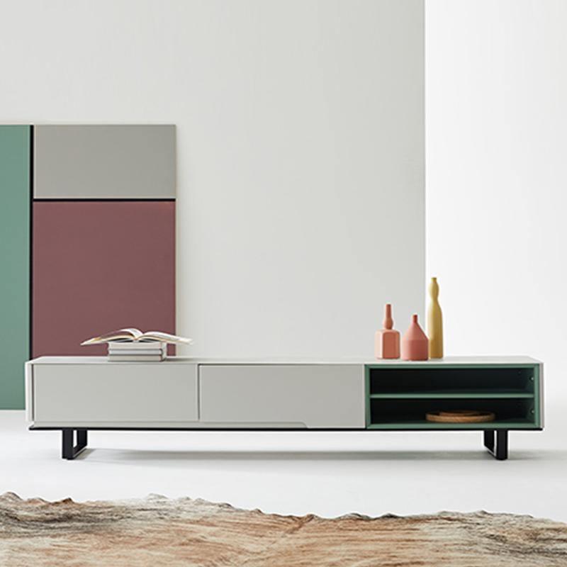 CASA TV Stand, White And Green | Weilai Concept