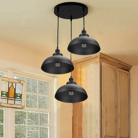 3 Head Dome Shade Pendant Light Cluster Hanging Ceiling Light~4492-0