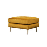 Deandra Three Seater Corner Sofa, Yellow Velvet | Weilai Concept