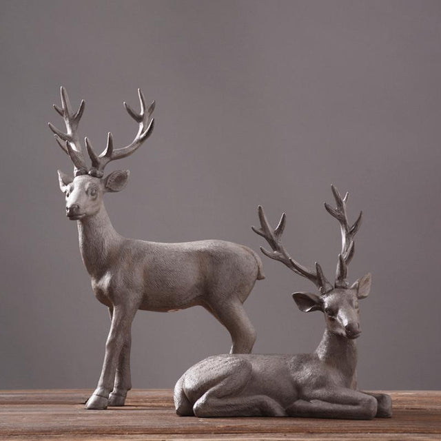 Decoration: A Set Of Two Deers | Weilai Concept