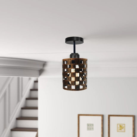 New Modern Industrial Metal Ceiling Pendant Lamp with Cage ~1403-0