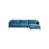 Evesham Three Seater Sofa, Blue Velvet | Weilai Concept