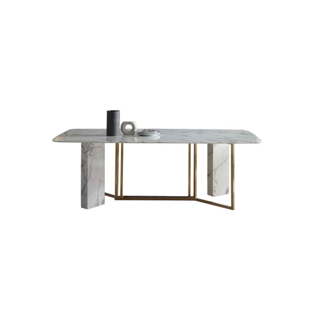 FenX Dining Table, Dining Table, Sintered Stone And Gold | Weilai Concept