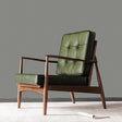 Hans CH32 Green Armchair, Solid Wood | Weilai Concept