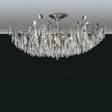 Crystal Tree Branch Leaves Chandelier Silver Semi Flush Mount Ceiling Light~5008-0