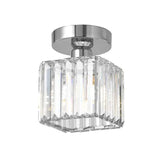 E27 Crystal Semi Flush Glass Square Fitting Ceiling Light Fixture~4506-6