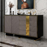 IS82 Large Sideboard, Grey & Gold, Clearance | Weilai Concept