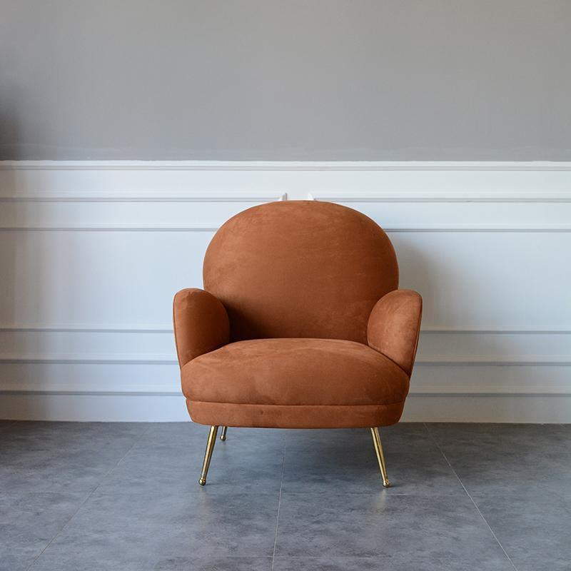 Juno Armchair, Brown Velvet | Weilai Concept