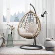 Kye Rattan Garden Hanging Egg Chair with Stand, Indoor/ Outdoor Furniture | Weilai Concept