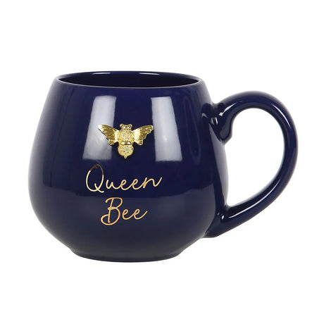 Queen Bee Navy Rounded Mug in Gift Box-1