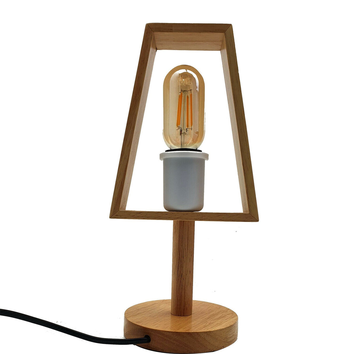 Industrial Modern Wooden Table/Floor Lamp Living room Plug in Lighting~2297-2