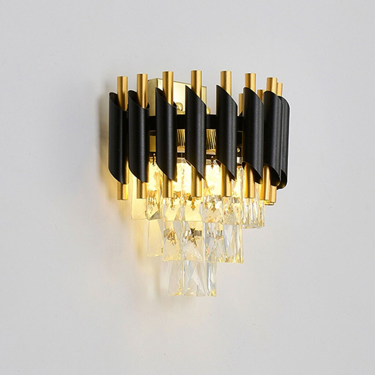 Modern Crystal Black Gold Chandeliers For Ceiling & Wall ~4118-5