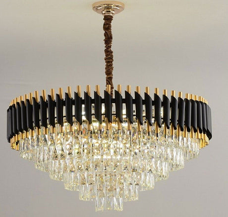 Modern Crystal Black Gold Chandeliers For Ceiling & Wall ~4118-0