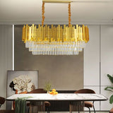 Modern Large Crystal Ceiling Light Gold Pendant Chandelier Lamp for Living Room~4117-2