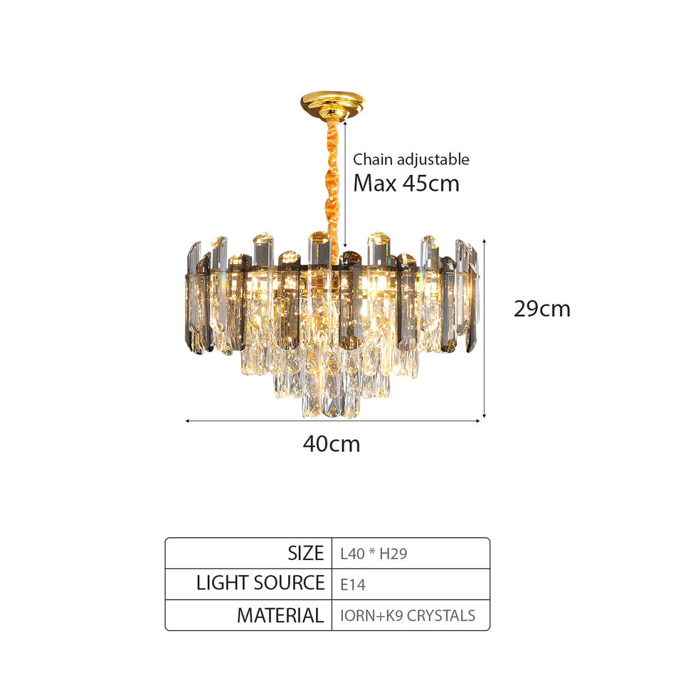 Modern Crystal Round Ceiling Light Chandeliers with Crystal Hanging Lamp~4802-4