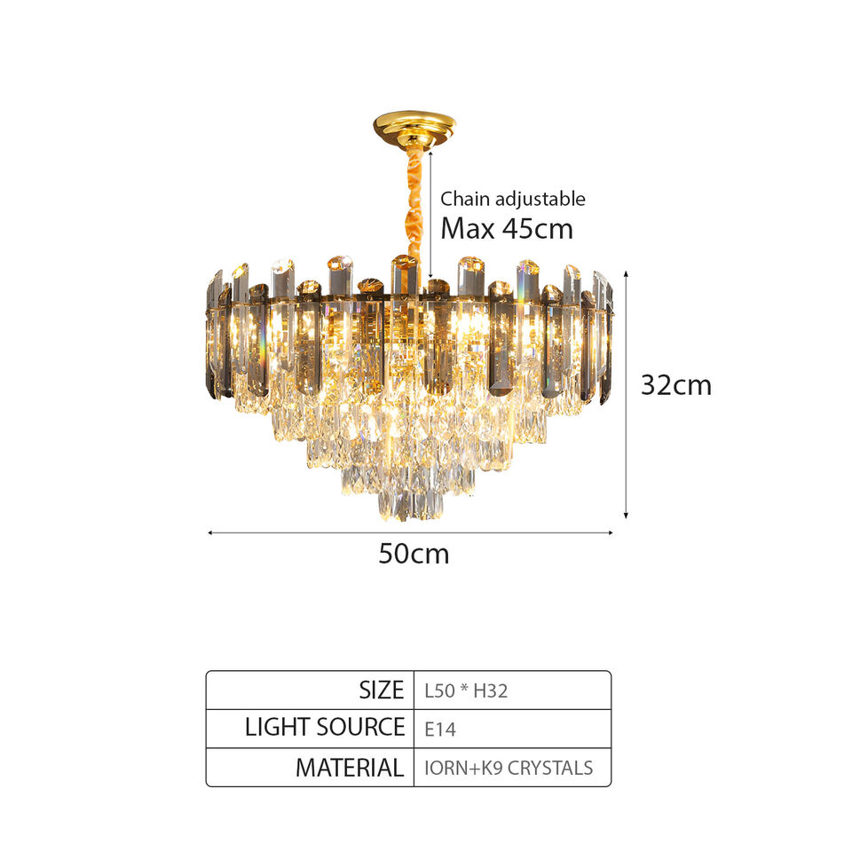 Modern Crystal Round Ceiling Light Chandeliers with Crystal Hanging Lamp~4802-3