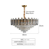 Modern Crystal Round Ceiling Light Chandeliers with Crystal Hanging Lamp~4802-2