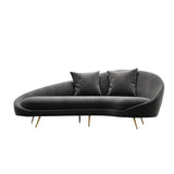 Slender Modern Curved Three Seater Sofa | Weilai Concept