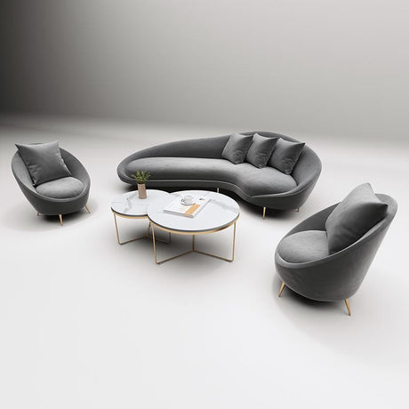 Slender Modern Curved Three Seater Sofa | Weilai Concept