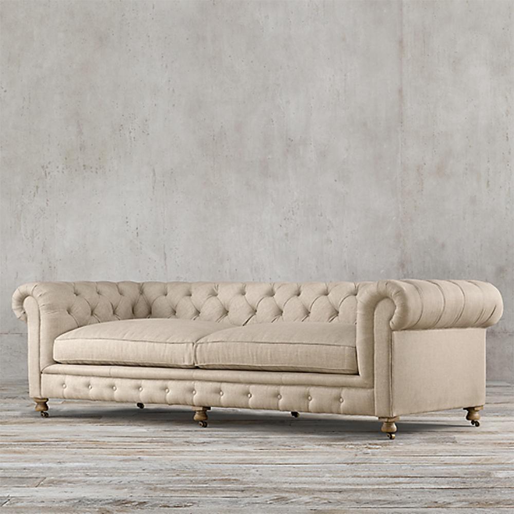 The Chesterfield Three Seater Sofa, Velvet | Weilai Concept