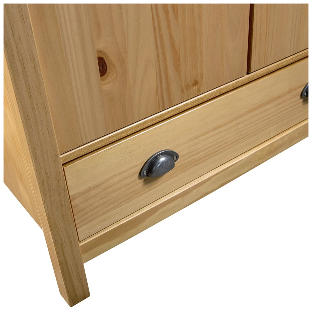 2-Door Wardrobe Hill 89x50x170 cm Solid Pine Wood