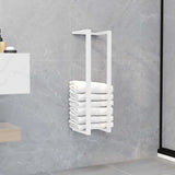 Wall Towel Rack Black & White Iron