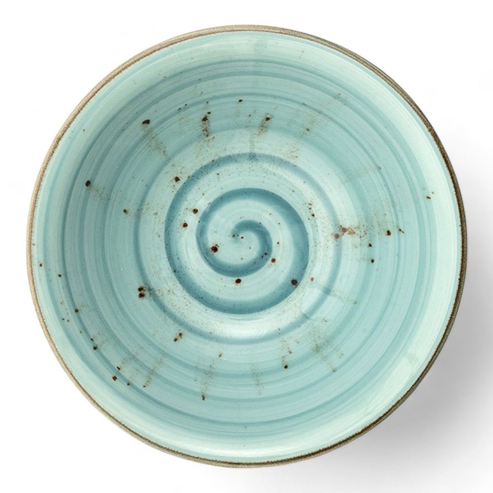 Porcelain Soup-Cereal Bowls Set of 4 Pebble Sea Green 18cm