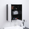 Bathroom Mirror Cabinet 60x15x75 cm MDF Shining Black