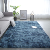 Tie-dye Soft Runner Rugs for Bedroom Living Room Plush Fluffy Mat Shag Furry Area Carpet Anti-Slip for Girls Room Home Decorat