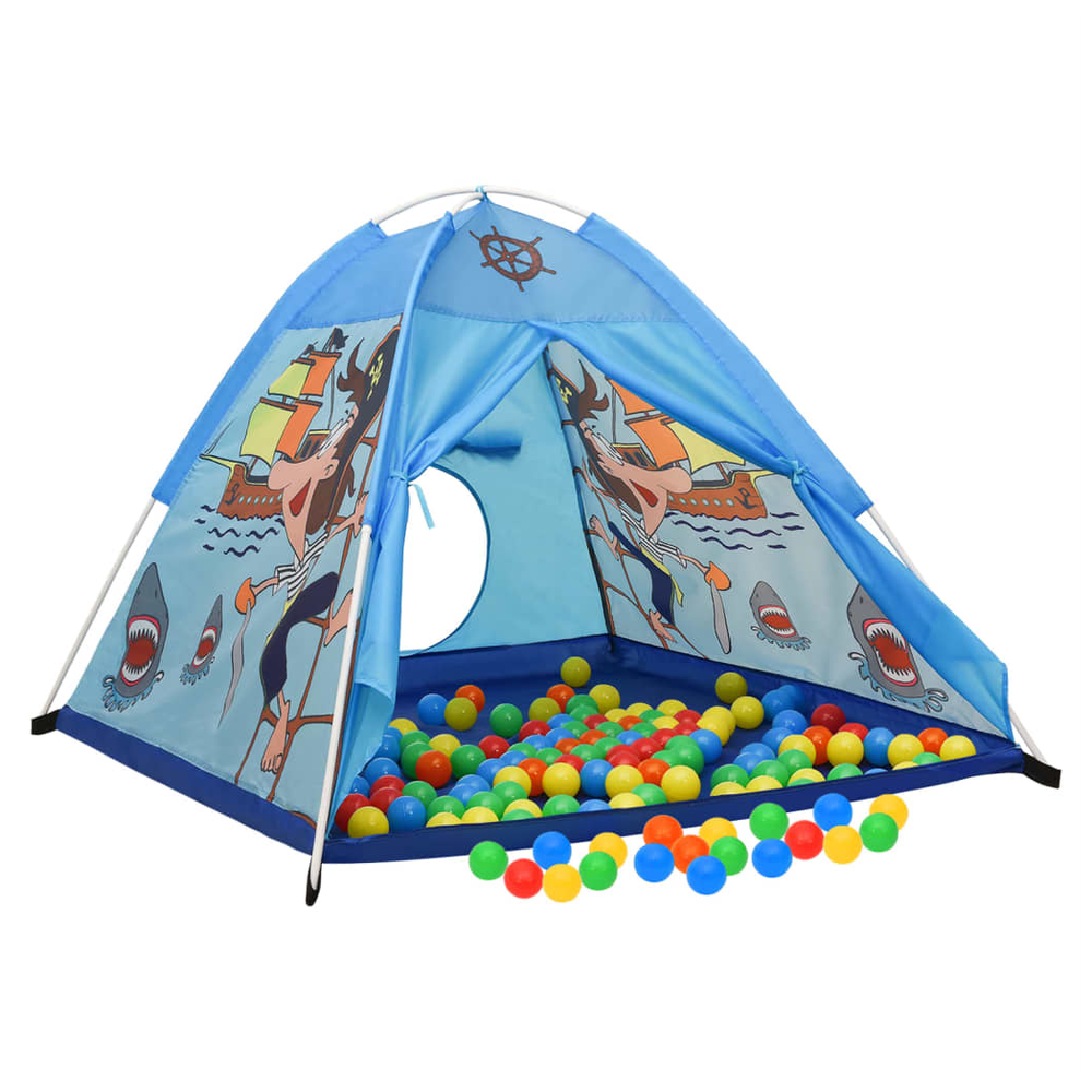 Children Play Tent with 250 Balls Blue 120x120x90 cm