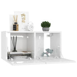 5 Piece TV Cabinet Set High Gloss White Engineered Wood