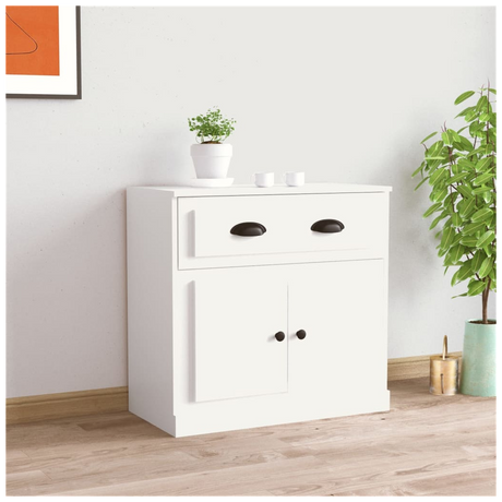 Sideboard White 70x35.5x67.5 cm Engineered Wood