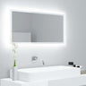 LED Bathroom Mirror White 90x8.5x37 cm Acrylic