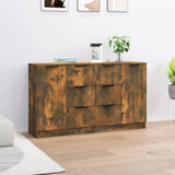 Sideboards 2 pcs Black 60x30x70 cm Engineered Wood