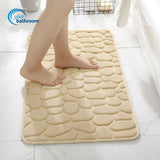 Non Slip Bath Mat Memory Foam (Cream)